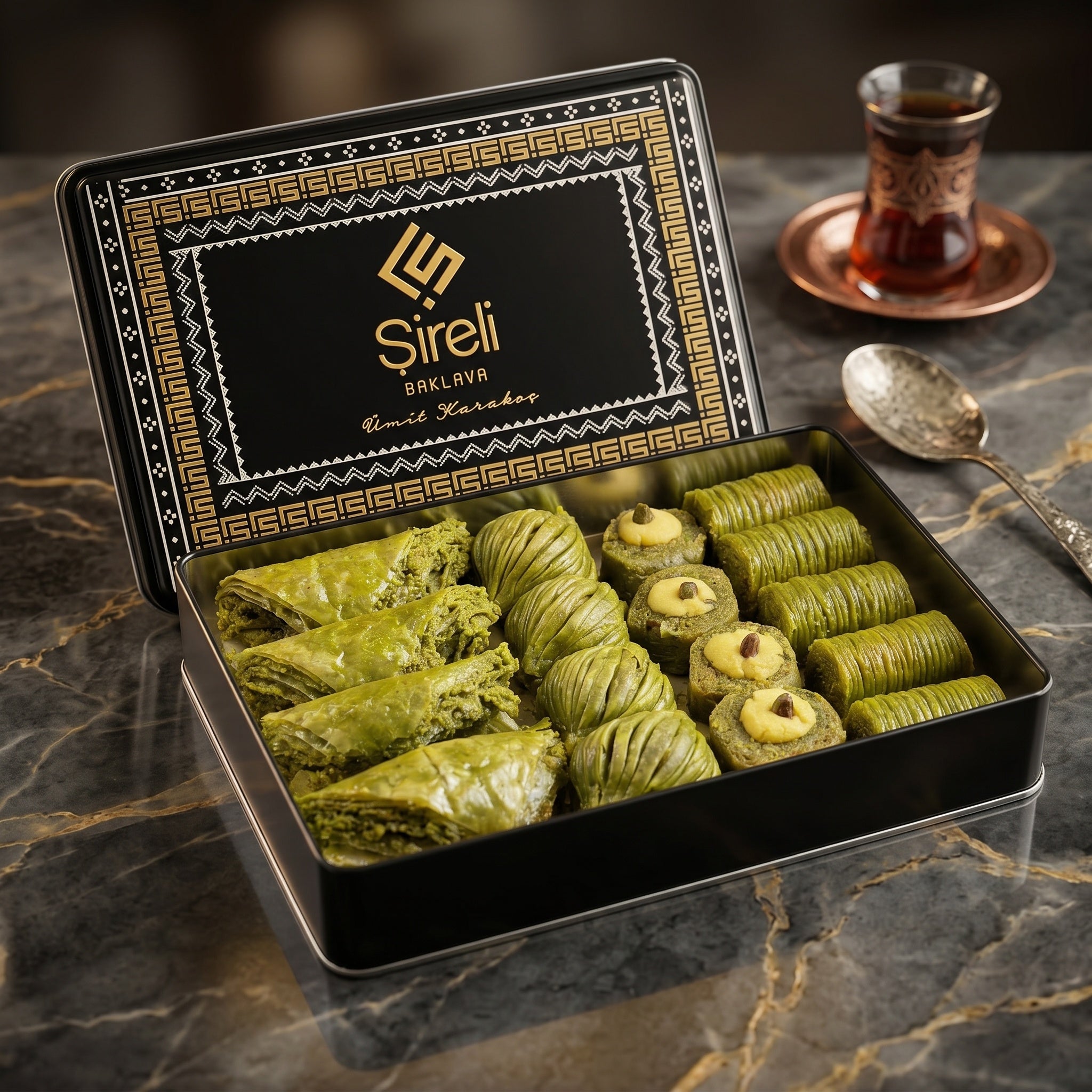 Premium Metal Kutu Yoğun Fıstıklı Karışık