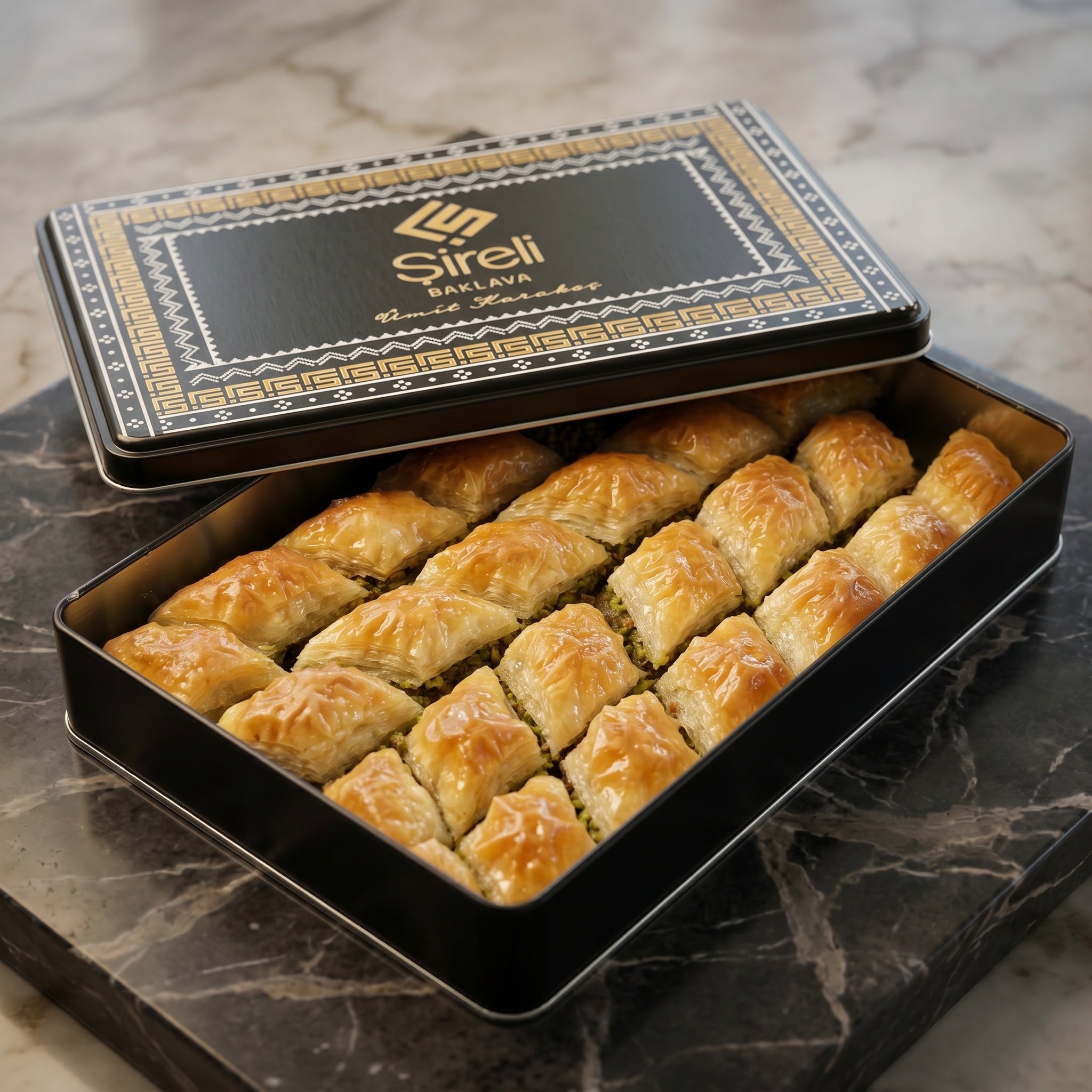 Premium Metal Kutu Fıstıklı Baklava